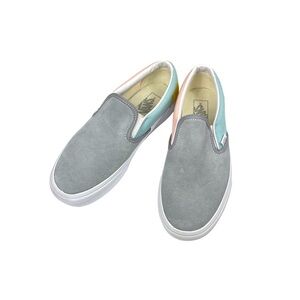 Vans Classic slip-on platform color block sneakers in multi color pastel size 8